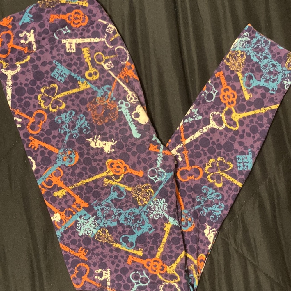 OS Purple LuLaRoe Key Leggings